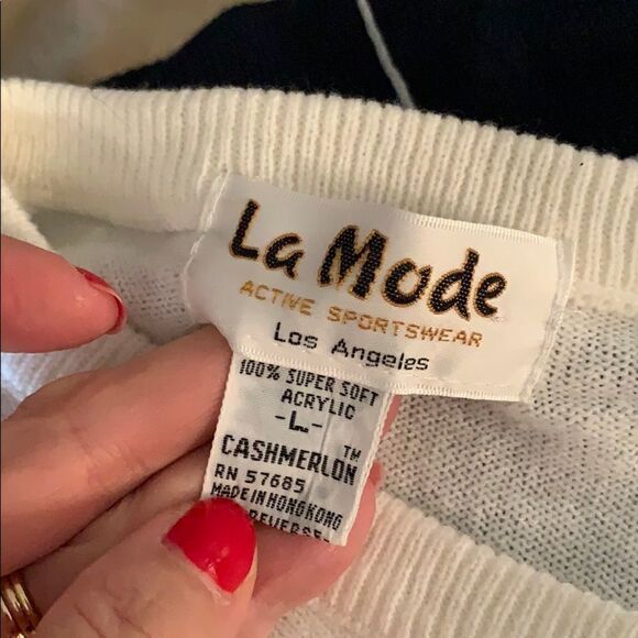 Vtg 80s/90s La Mode thin cashmerlon sweater - Picture 7 of 8